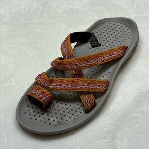 Teva Woman’s Orange Casual Summer Strappy Sandals Size 7